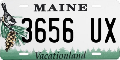 ME license plate 3656UX