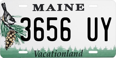 ME license plate 3656UY