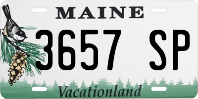 ME license plate 3657SP