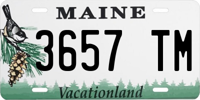 ME license plate 3657TM