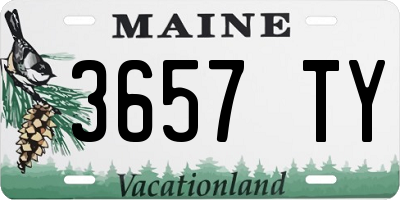 ME license plate 3657TY