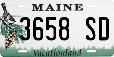 ME license plate 3658SD