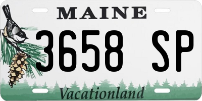 ME license plate 3658SP