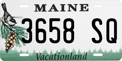 ME license plate 3658SQ