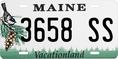 ME license plate 3658SS