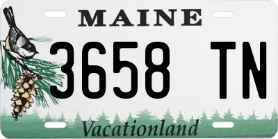 ME license plate 3658TN