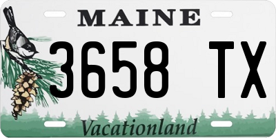 ME license plate 3658TX