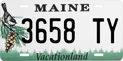 ME license plate 3658TY