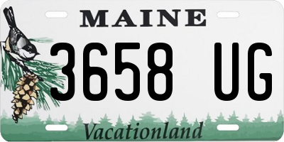 ME license plate 3658UG