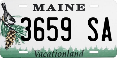 ME license plate 3659SA