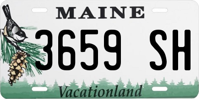 ME license plate 3659SH