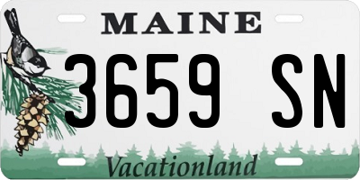 ME license plate 3659SN