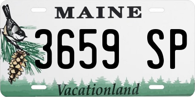 ME license plate 3659SP