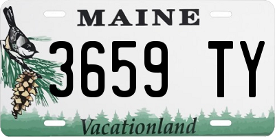 ME license plate 3659TY