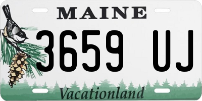 ME license plate 3659UJ
