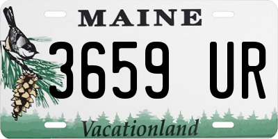 ME license plate 3659UR