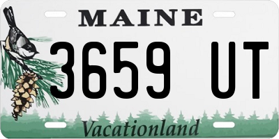 ME license plate 3659UT