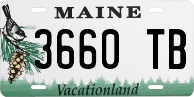 ME license plate 3660TB