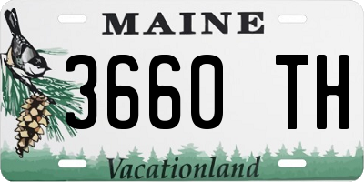 ME license plate 3660TH