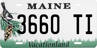 ME license plate 3660TI