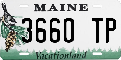 ME license plate 3660TP