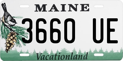 ME license plate 3660UE