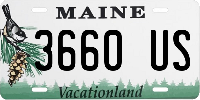 ME license plate 3660US