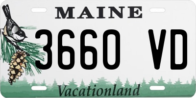 ME license plate 3660VD