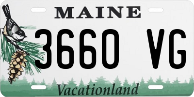 ME license plate 3660VG