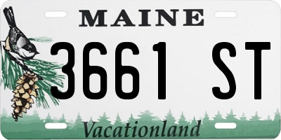 ME license plate 3661ST