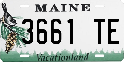 ME license plate 3661TE