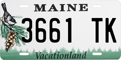 ME license plate 3661TK