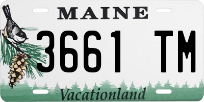 ME license plate 3661TM