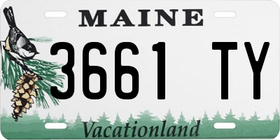 ME license plate 3661TY