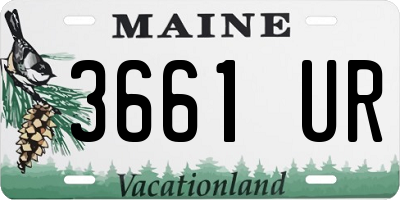 ME license plate 3661UR