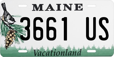 ME license plate 3661US