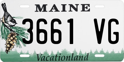 ME license plate 3661VG