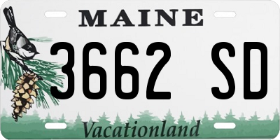 ME license plate 3662SD