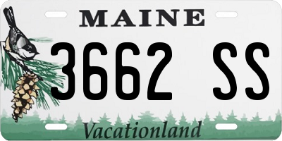 ME license plate 3662SS