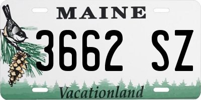 ME license plate 3662SZ