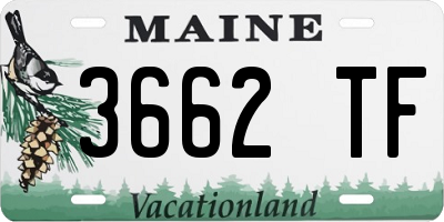 ME license plate 3662TF