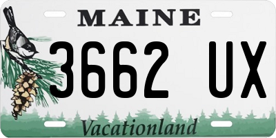 ME license plate 3662UX