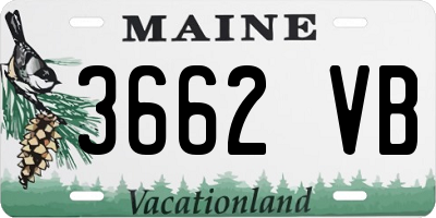 ME license plate 3662VB