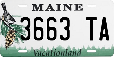 ME license plate 3663TA