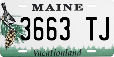 ME license plate 3663TJ