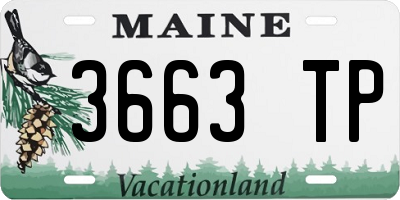ME license plate 3663TP