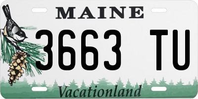 ME license plate 3663TU
