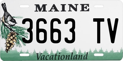 ME license plate 3663TV
