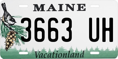 ME license plate 3663UH