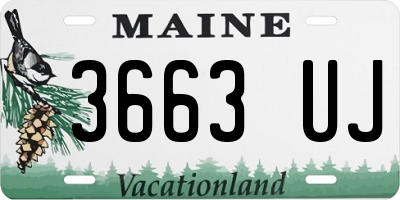 ME license plate 3663UJ